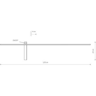 Kinkiet łazienkowy minimalistyczny Impulse LED 120cm czarny Nowodvorski
