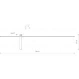 Kinkiet łazienkowy minimalistyczny Impulse LED 120cm czarny Nowodvorski