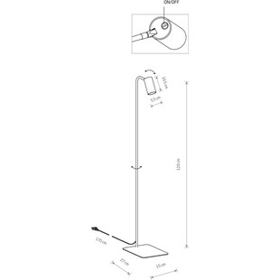 Lampa podłogowa Mono mosiężna Nowodvorski - Minimalistyczny design