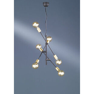 Lampa wisząca industrialna Cross Czarny Mat/Mosiądz marki Trio