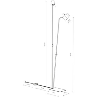 Lampa podłogowa podwójna Mono biały / złoty Nowodvorski
