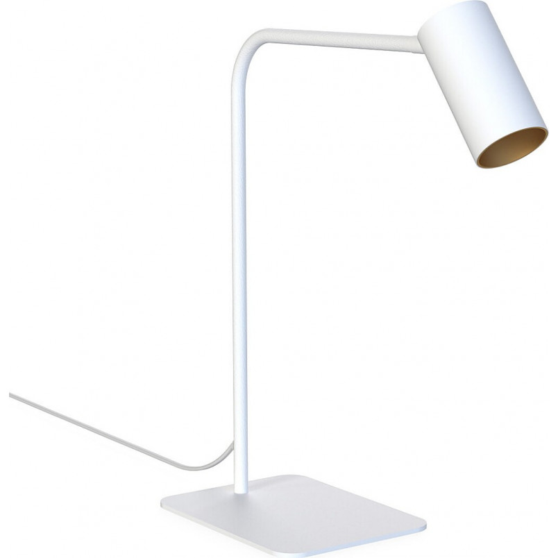 Lampa biurkowa Mono biało-złota Nowodvorski | Minimalistyczny design