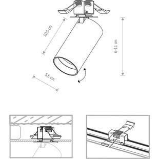 Lampa podtynkowa Mono 5,5cm biały / złoty Nowodvorski