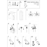 Lampa podtynkowa Mono Long czarno-złota | Nowodvorski