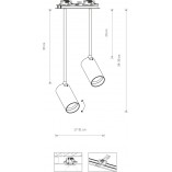 Lampa podtynkowa Mono Long czarno-złota | Nowodvorski