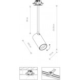 Lampa podtynkowa Mono Long czarno-złota | Nowodvorski