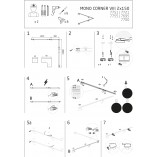 Reflektor sufitowy Mono VIII czarny/złoty | Nowodvorski