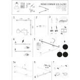 Reflektor sufitowy Mono Long VIII czarny/złoty Nowodvorski | Kup teraz!