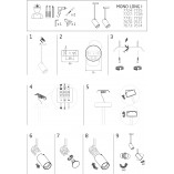 Lampa sufitowa Mono | Czarna i złota | Nowodvorski