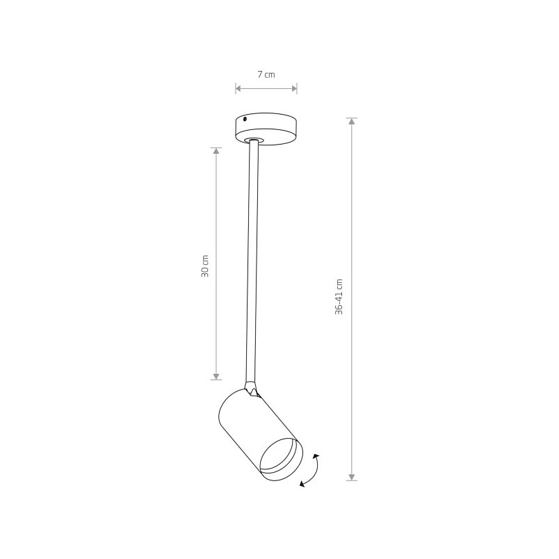 Lampa sufitowa regulowana Mono 41cm biały / złoty Nowodvorski