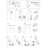 Lampa sufitowa Mono II czarno-złota | Nowodvorski