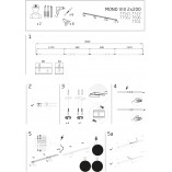Reflektor sufitowy Mono VIII | Nowodvorski - Czarny/Złoty