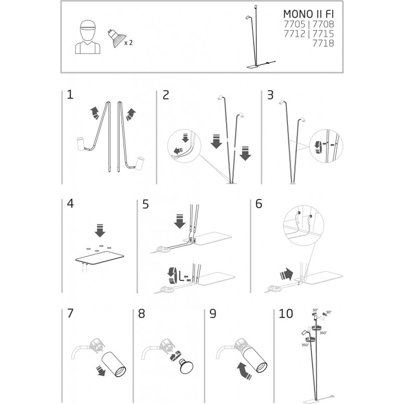 Lampa podłogowa Mono czarna | Nowodvorski - Minimalistyczny Design