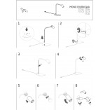 Lampa biurkowa minimalistyczna Mono czarna Nowodvorski