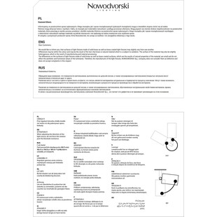 Lampa podtynkowa Mono czarna | Nowodvorski - 118cm