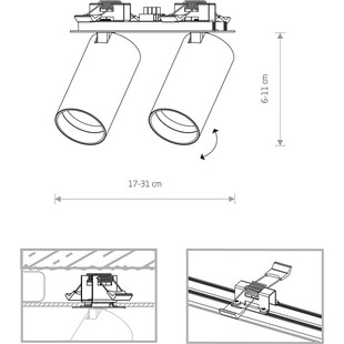 Lampa podtynkowa Mono 17cm biała Nowodvorski