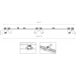 Lampa podtynkowa Mono 200cm czarna Nowodvorski | Nowoczesne oświetlenie
