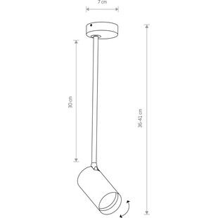 Lampa sufitowa regulowana Mono 41cm biała Nowodvorski