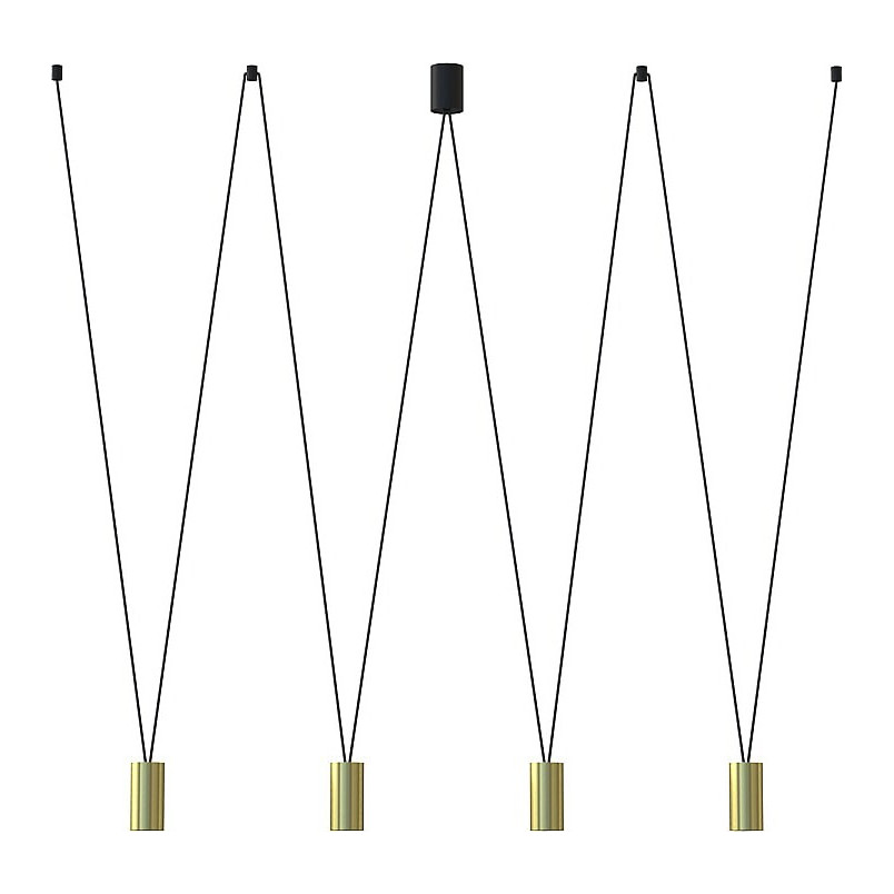 Lampa wiszące tuby More Eye IV 160cm mosiężna Nowodvorski