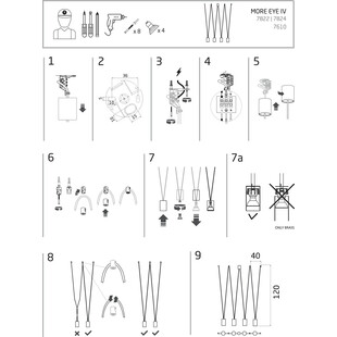 Lampa wisząca More Eye IV czarna | Nowodvorski