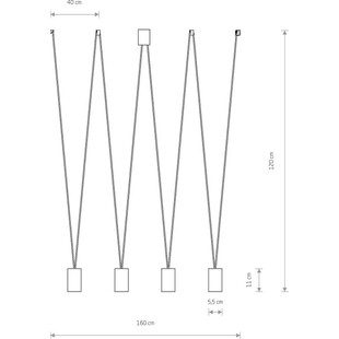 Lampa wiszące tuby More Eye IV 160cm czarna Nowodvorski