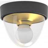 Plafon ogrodowy Nook 18cm czarny / złoty / przezroczysty Nowodvorski