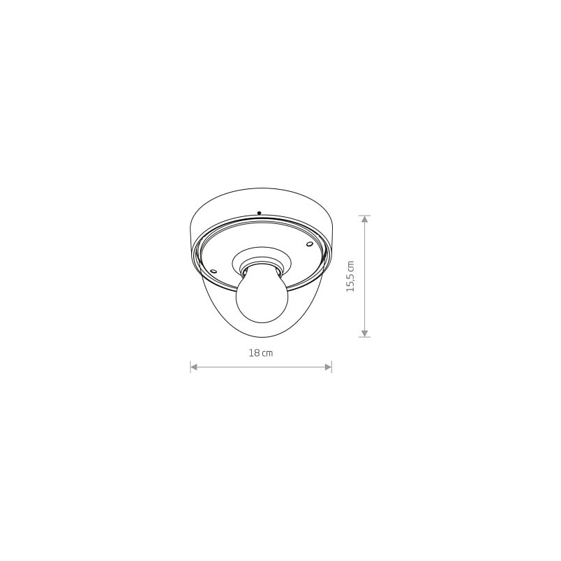 Plafon ogrodowy Nook 18cm czarny / przezroczysty Nowodvorski