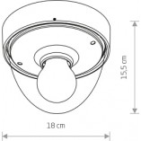 Plafon ogrodowy Nook 18cm czarny / przezroczysty Nowodvorski