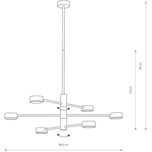 Lampa Sufitowa Orbit VI Czarna | Nowodvorski - Nowoczesne Oświetlenie