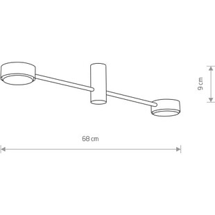 Lampa sufitowa podwójna Orbit II 68cm biała Nowodvorski