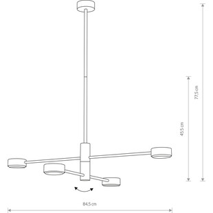 Lampa sufitowa 4 punktowa Orbit IV 84,5cm biała Nowodvorski