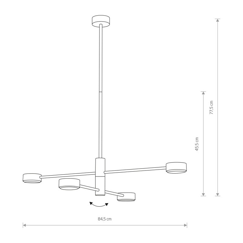 Lampa sufitowa Orbit IV biała | Nowodvorski - 4 punkty