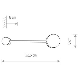 Kinkiet minimalistyczny Orbit biały Nowodvorski | Sklep z lampami
