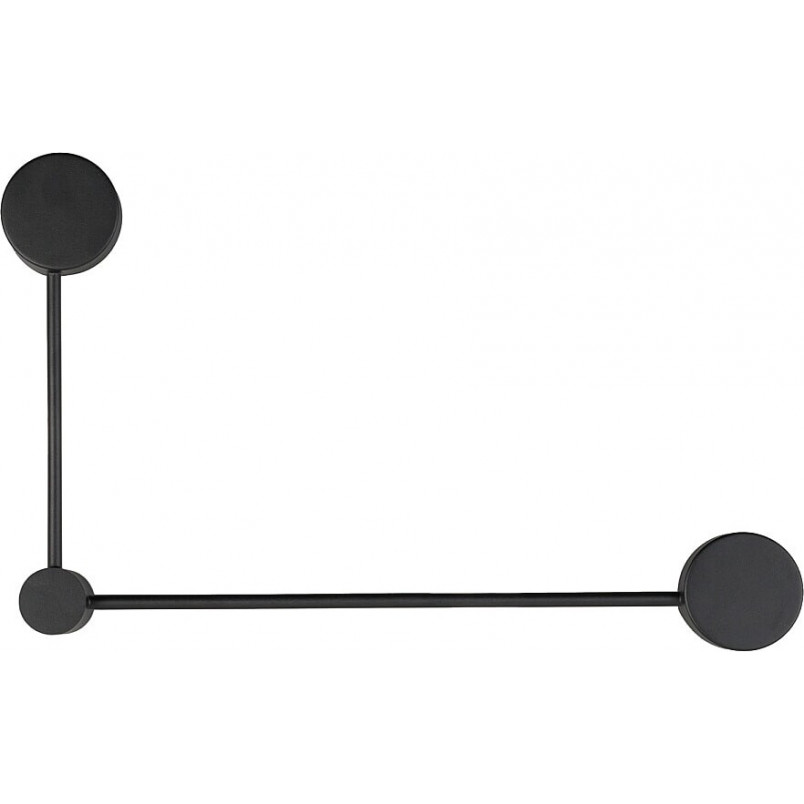 Kinkiety podwójne | Kinkiet dekoracyjny minimalistyczny Orbit II 52cm czarny Nowodvorski do sypialni i salonu