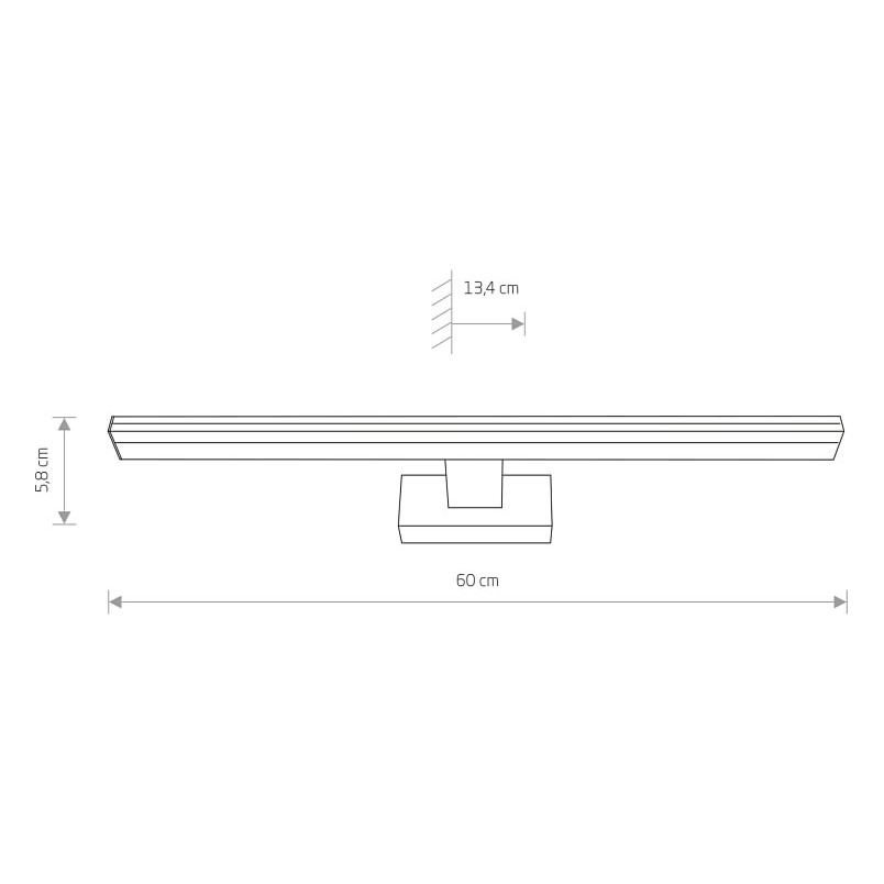 Kinkiet łazienkowy LED Picasso 60cm Chrom | Nowodvorski