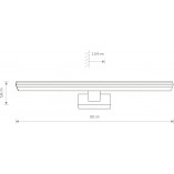 Kinkiet łazienkowy LED Picasso 60cm Chrom | Nowodvorski