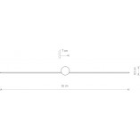 Kinkiet LED czarny do łazni Nowodvorski | 91cm