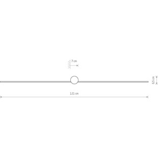 Kinkiet Łazienkowy LED Czarny | Nowodvorski Pin 121cm