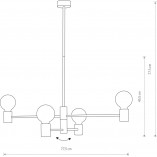 Lampa wisząca Radius IV czarna | Loft | Nowodvorski