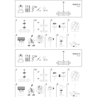 Lampa Wisząca Loft Radius VI | Nowodvorski | Czarna