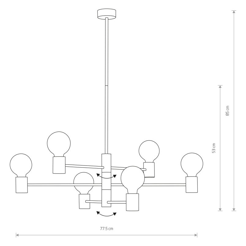 Lampa Wisząca Loft Radius VI | Nowodvorski | Czarna