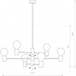 Lampa Wisząca Loft Radius VI | Nowodvorski | Czarna