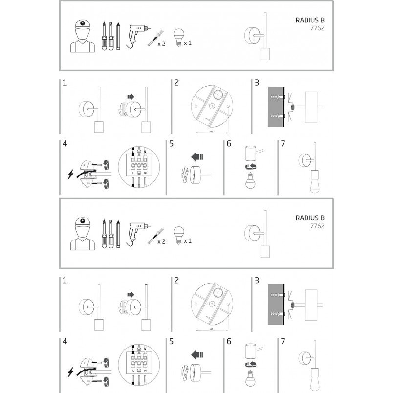 Kinkiet Loft Radius II Czarny - Nowodvorski | Oświetlenie