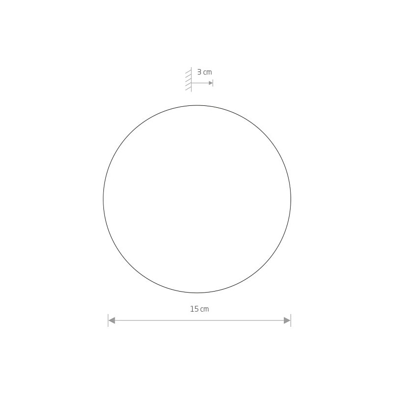 Kinkiet Okrągły Ring LED 15cm Czarny | Nowodvorski