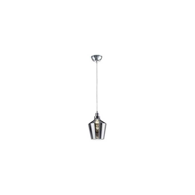 Lampa wisząca szklana Trio Calais 20cm - Retro, dymione szkło