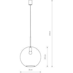 Lampa wisząca Sphere | Szklana kula 35cm | Nowodvorski
