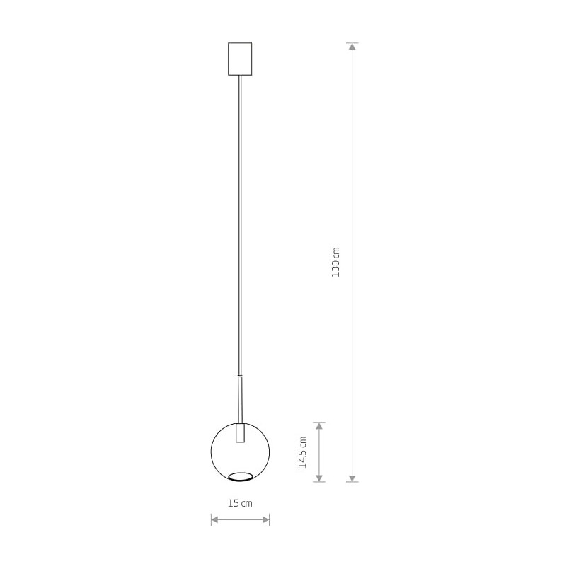 Lampa wisząca szklana Sphere 15cm - Nowodvorski | Eleganckie oświetlenie