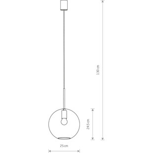 Lampa wisząca Sphere - szklana kula 25cm | Nowodvorski