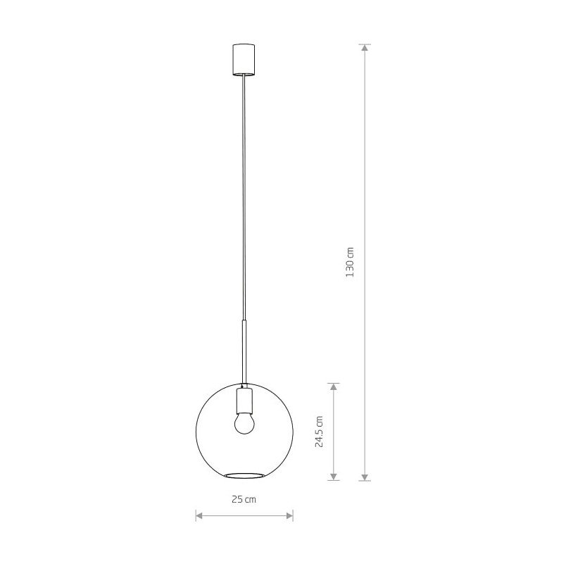 Lampa wisząca Sphere - szklana kula 25cm | Nowodvorski