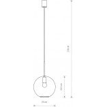 Lampa wisząca Sphere - szklana kula 25cm | Nowodvorski